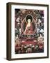 Buddha Seated Between His Two Great Disciples Cariputra and Maudgalyayana-null-Framed Giclee Print