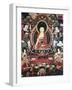 Buddha Seated Between His Two Great Disciples Cariputra and Maudgalyayana-null-Framed Giclee Print