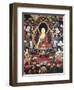 Buddha Seated Between His Two Great Disciples Cariputra and Maudgalyayana-null-Framed Giclee Print