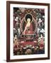 Buddha Seated Between His Two Great Disciples Cariputra and Maudgalyayana-null-Framed Giclee Print