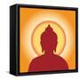 Buddha Silhouette Against the Sun-Andrii Adamskyi-Framed Stretched Canvas