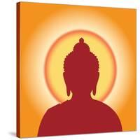 Buddha Silhouette Against the Sun-Andrii Adamskyi-Stretched Canvas