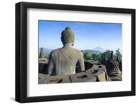 Buddha Sitting in a Stupha in the Temple Complex of Borobodur, Java, Indonesia-Michael Runkel-Framed Photographic Print