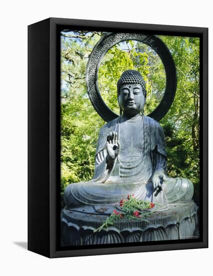 Buddha Statue (1790), Japanese Tea Gardens, Golden Gate Park, San Francisco, California, USA-Fraser Hall-Framed Stretched Canvas