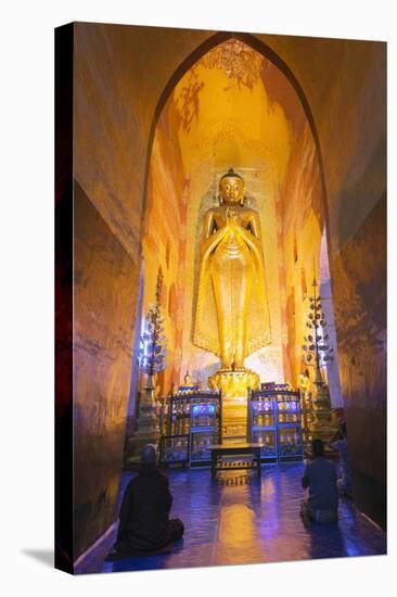 Buddha Statue, Ananda Temple, Bagan (Pagan), Myanmar (Burma), Asia-Christian Kober-Stretched Canvas