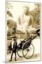 Buddha Statue and Rickshaw-null-Mounted Art Print