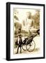 Buddha Statue and Rickshaw-null-Framed Art Print