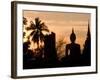 Buddha Statue and Sunset, Thailand-Gavriel Jecan-Framed Photographic Print