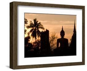 Buddha Statue and Sunset, Thailand-Gavriel Jecan-Framed Photographic Print