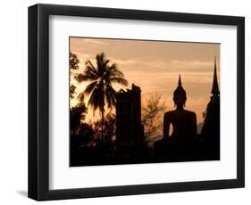 Buddha Statue and Sunset, Thailand-Gavriel Jecan-Framed Photographic Print