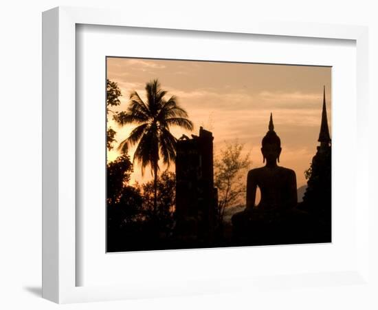 Buddha Statue and Sunset, Thailand-Gavriel Jecan-Framed Photographic Print