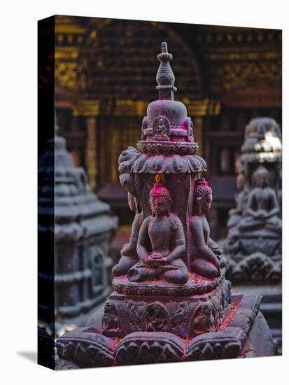 Buddha Statue at Swayambunath Temple, UNESCO World Heritage Site, Kathmandu, Nepal, Asia-Mark Chivers-Stretched Canvas