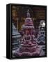 Buddha Statue at Swayambunath Temple, UNESCO World Heritage Site, Kathmandu, Nepal, Asia-Mark Chivers-Framed Stretched Canvas