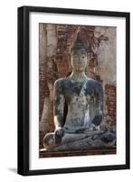 Buddha statue at Wat Mahathat, Ayutthaya Historical Park, Thailand-Art Wolfe-Framed Photographic Print