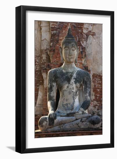 Buddha statue at Wat Mahathat, Ayutthaya Historical Park, Thailand-Art Wolfe-Framed Photographic Print