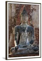 Buddha statue at Wat Mahathat, Ayutthaya Historical Park, Thailand-Art Wolfe-Framed Premium Photographic Print