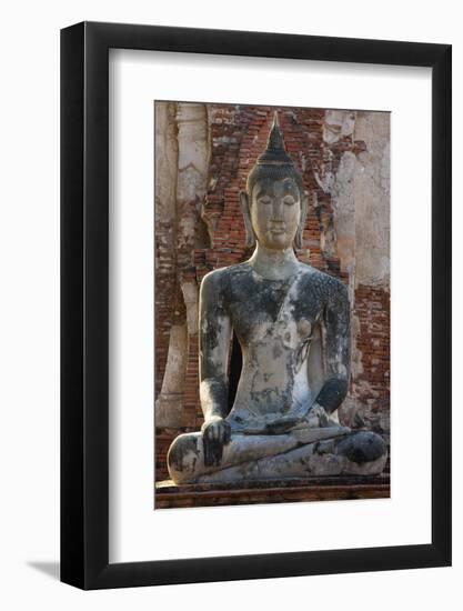 Buddha statue at Wat Mahathat, Ayutthaya Historical Park, Thailand-Art Wolfe-Framed Photographic Print