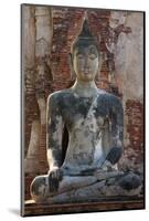 Buddha statue at Wat Mahathat, Ayutthaya Historical Park, Thailand-Art Wolfe-Mounted Photographic Print