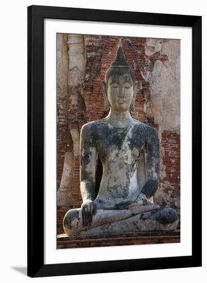 Buddha statue at Wat Mahathat, Ayutthaya Historical Park, Thailand-Art Wolfe-Framed Photographic Print