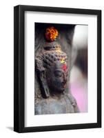 Buddha statue, Buddhist shrine in the street, Kathmandu, Nepal, Asia-Godong-Framed Photographic Print