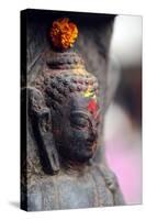 Buddha statue, Buddhist shrine in the street, Kathmandu, Nepal, Asia-Godong-Stretched Canvas