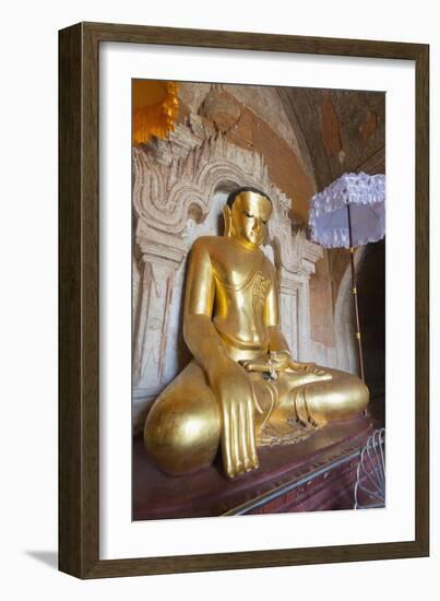 Buddha Statue, Htilominlo Pahto Temple, Bagan (Pagan), Myanmar (Burma), Asia-Christian Kober-Framed Photographic Print