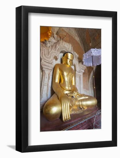 Buddha Statue, Htilominlo Pahto Temple, Bagan (Pagan), Myanmar (Burma), Asia-Christian Kober-Framed Photographic Print