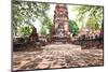 Buddha Statue in Ancient History Temple in Ayuthaya World Heritage Sites of Unesco Central of Thail-khunaspix-Mounted Photographic Print