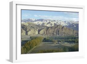 Buddha Statue in Cliffs (Since Destroyed by the Taliban), Bamiyan, Afghanistan-Sybil Sassoon-Framed Photographic Print