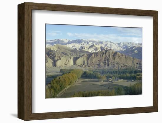 Buddha Statue in Cliffs (Since Destroyed by the Taliban), Bamiyan, Afghanistan-Sybil Sassoon-Framed Photographic Print