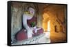 Buddha Statue in Temple, Bagan (Pagan), Myanmar (Burma), Asia-Christian Kober-Framed Stretched Canvas