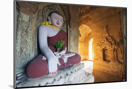 Buddha Statue in Temple, Bagan (Pagan), Myanmar (Burma), Asia-Christian Kober-Mounted Photographic Print