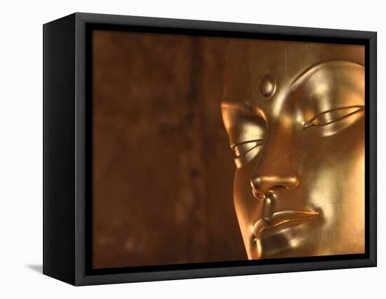 Buddha Statue in Temple-Fred de Noyelle-Framed Stretched Canvas