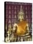 Buddha Statue in the Main Temple, Wat Saen, Luang Prabang, Laos, Indochina, Southeast Asia, Asia-Richard Maschmeyer-Stretched Canvas