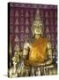 Buddha Statue in the Main Temple, Wat Saen, Luang Prabang, Laos, Indochina, Southeast Asia, Asia-Richard Maschmeyer-Stretched Canvas