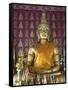 Buddha Statue in the Main Temple, Wat Saen, Luang Prabang, Laos, Indochina, Southeast Asia, Asia-Richard Maschmeyer-Framed Stretched Canvas