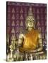 Buddha Statue in the Main Temple, Wat Saen, Luang Prabang, Laos, Indochina, Southeast Asia, Asia-Richard Maschmeyer-Stretched Canvas