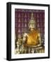 Buddha Statue in the Main Temple, Wat Saen, Luang Prabang, Laos, Indochina, Southeast Asia, Asia-Richard Maschmeyer-Framed Photographic Print