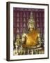 Buddha Statue in the Main Temple, Wat Saen, Luang Prabang, Laos, Indochina, Southeast Asia, Asia-Richard Maschmeyer-Framed Photographic Print