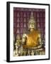 Buddha Statue in the Main Temple, Wat Saen, Luang Prabang, Laos, Indochina, Southeast Asia, Asia-Richard Maschmeyer-Framed Photographic Print