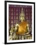 Buddha Statue in the Main Temple, Wat Saen, Luang Prabang, Laos, Indochina, Southeast Asia, Asia-Richard Maschmeyer-Framed Photographic Print