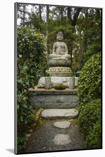 Buddha Statue in the Ryoan-Ji Temple, UNESCO World Heritage Site, Kyoto, Japan, Asia-Michael Runkel-Mounted Photographic Print