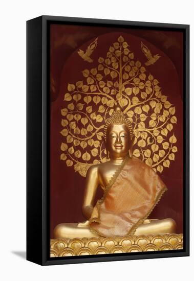 Buddha statue in Wat Phan On, Chiang Mai, Thailand, Southeast Asia, Asia-null-Framed Stretched Canvas