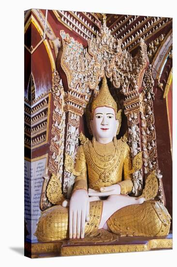 Buddha Statue, Thanboddhay Paya Temple, Monywa, Myanmar (Burma), Asia-Christian Kober-Stretched Canvas