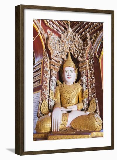 Buddha Statue, Thanboddhay Paya Temple, Monywa, Myanmar (Burma), Asia-Christian Kober-Framed Photographic Print