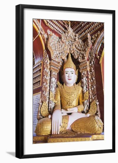 Buddha Statue, Thanboddhay Paya Temple, Monywa, Myanmar (Burma), Asia-Christian Kober-Framed Photographic Print