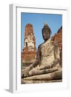 Buddha Statue, Wat Mahatat, Ayutthaya Historical Park, Ayutthaya, Thailand, Southeast Asia, Asia-null-Framed Photographic Print
