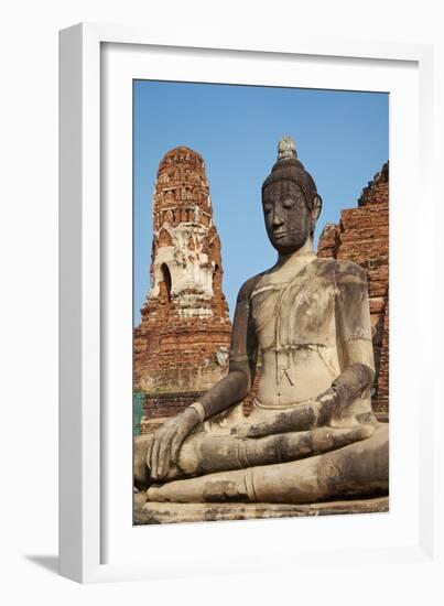 Buddha Statue, Wat Mahatat, Ayutthaya Historical Park, Ayutthaya, Thailand, Southeast Asia, Asia-null-Framed Photographic Print