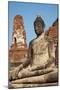 Buddha Statue, Wat Mahatat, Ayutthaya Historical Park, Ayutthaya, Thailand, Southeast Asia, Asia-null-Mounted Photographic Print
