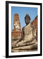 Buddha Statue, Wat Mahatat, Ayutthaya Historical Park, Ayutthaya, Thailand, Southeast Asia, Asia-null-Framed Photographic Print